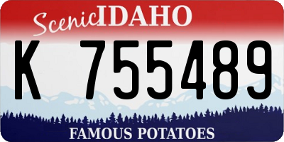 ID license plate K755489