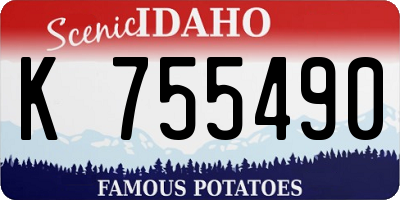 ID license plate K755490