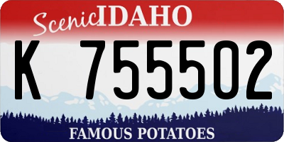 ID license plate K755502