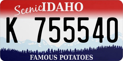 ID license plate K755540