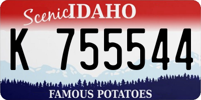 ID license plate K755544
