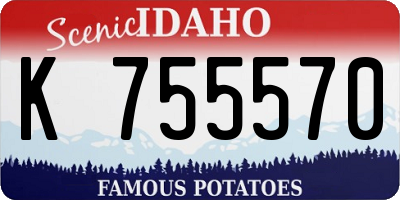 ID license plate K755570