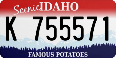 ID license plate K755571