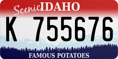 ID license plate K755676
