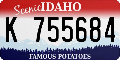 ID license plate K755684