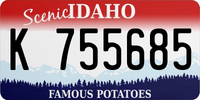 ID license plate K755685