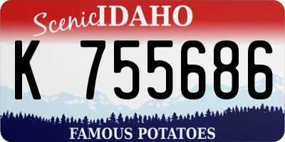 ID license plate K755686
