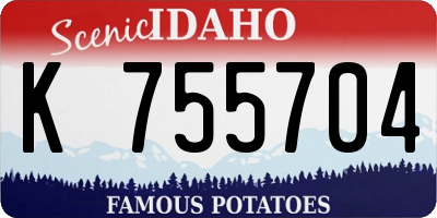 ID license plate K755704