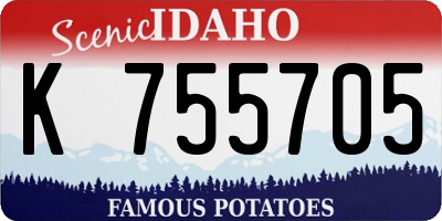 ID license plate K755705