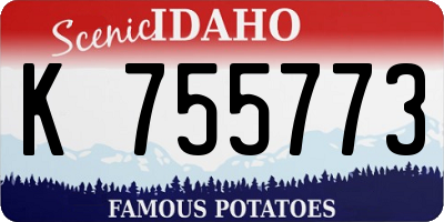 ID license plate K755773