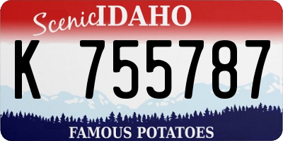 ID license plate K755787