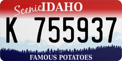ID license plate K755937