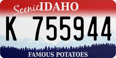 ID license plate K755944