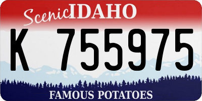 ID license plate K755975