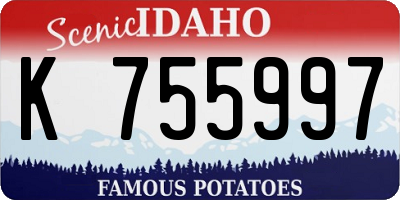 ID license plate K755997