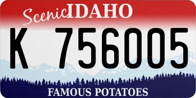 ID license plate K756005