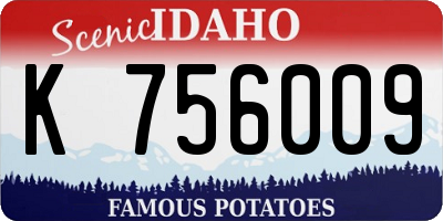 ID license plate K756009