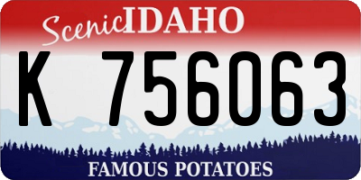 ID license plate K756063