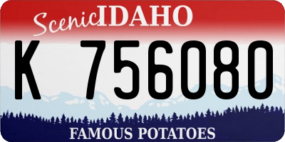 ID license plate K756080
