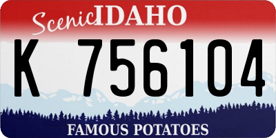 ID license plate K756104