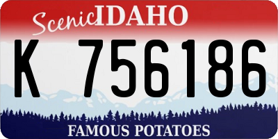 ID license plate K756186