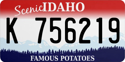 ID license plate K756219