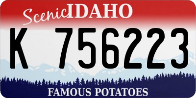 ID license plate K756223