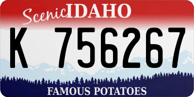 ID license plate K756267