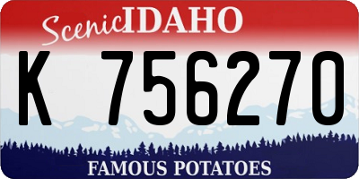 ID license plate K756270