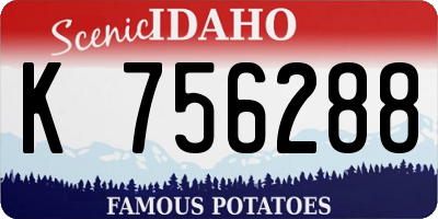 ID license plate K756288