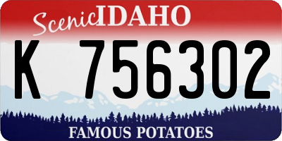 ID license plate K756302