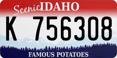ID license plate K756308