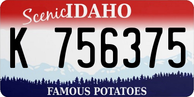 ID license plate K756375