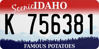 ID license plate K756381