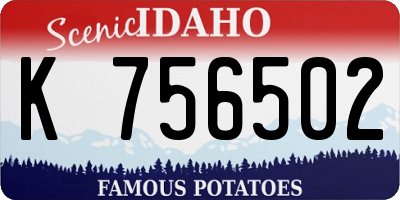 ID license plate K756502