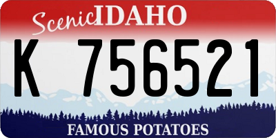 ID license plate K756521