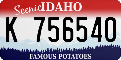 ID license plate K756540