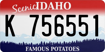 ID license plate K756551