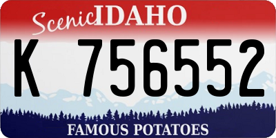 ID license plate K756552