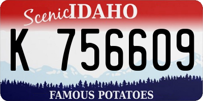 ID license plate K756609