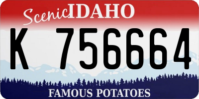 ID license plate K756664