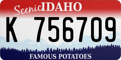 ID license plate K756709