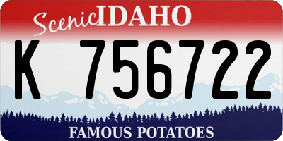 ID license plate K756722