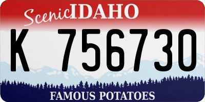 ID license plate K756730