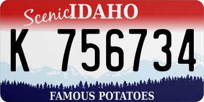 ID license plate K756734