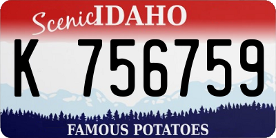 ID license plate K756759