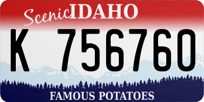 ID license plate K756760