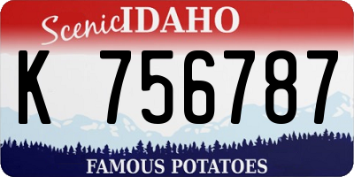 ID license plate K756787