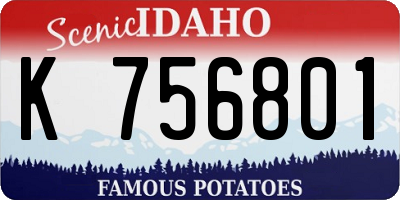 ID license plate K756801