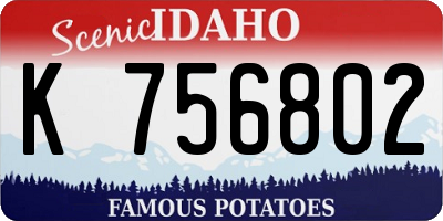 ID license plate K756802